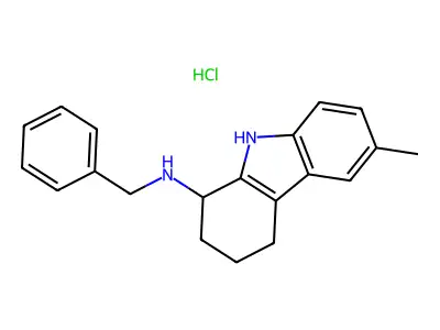 N-benzyl-6-methyl-2,3,4,9-tetrahydro-1H-carbazol-1-amine Hydrochloride structure