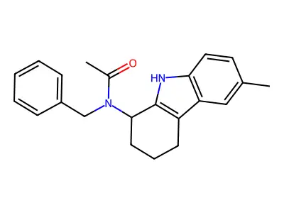 N-benzyl-N-(6-methyl-2,3,4,9-tetrahydro-1H-carbazol-1-yl)acetamide structure