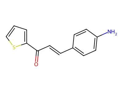 (E)-3-(4-aminophenyl)-1-thiophen-2-ylprop-2-en-1-one structure