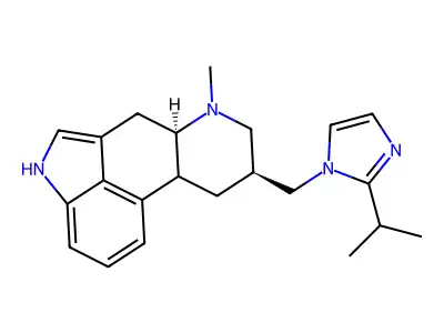 Ergoline, 6-methyl-8-((2-(1-methylethyl)-1H-imidazol-1-yl)methyl)-, (8-alpha)- structure