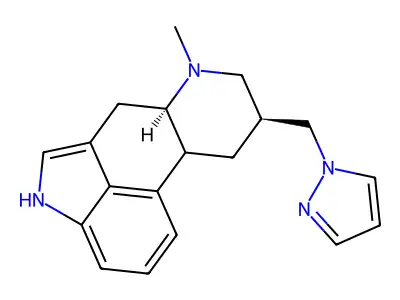 Ergoline, 6-methyl-8-(1H-pyrazol-1-ylmethyl)-, (8-alpha)- structure