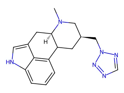 Ergoline, 6-methyl-8-(2H-tetrazol-1-ylmethyl)-, (8-alpha)- structure
