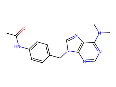 Acetamide, N-(4-((6-(dimethylamino)-9H-purin-9-yl)methyl)phenyl)- structure