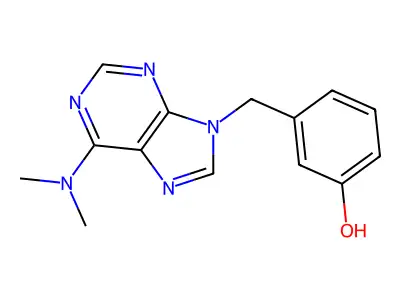 Phenol, 3-((6-(dimethylamino)-9H-purin-9-yl)methyl)- structure