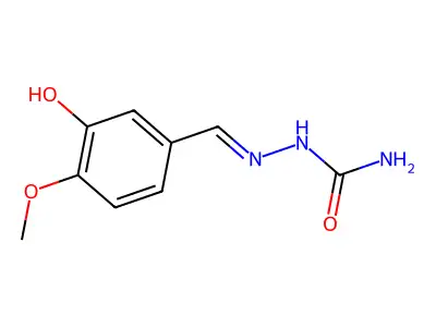 [(3-Hydroxy-4-methoxyphenyl)methylideneamino]urea structure