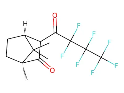 3-Heptafluorobutyryl-(-)-camphor structure