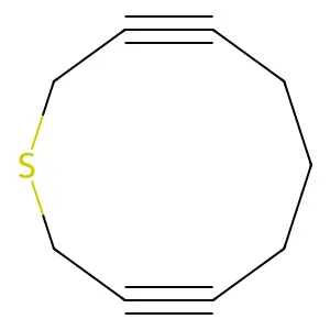 1-Thiacyclodeca-3,8-diyne structure