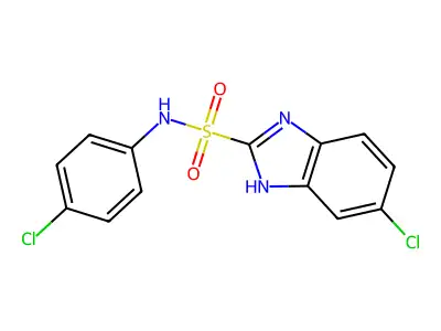 1H-Benzimidazole-2-sulfonamide, 5-chloro-N-(4-chlorophenyl)- structure