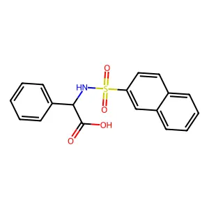 ((2-Naphthylsulfonyl)amino)(phenyl)acetic acid structure