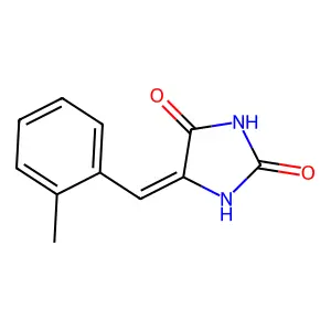 (5Z)-5-(2-methylbenzylidene)imidazolidine-2,4-dione structure