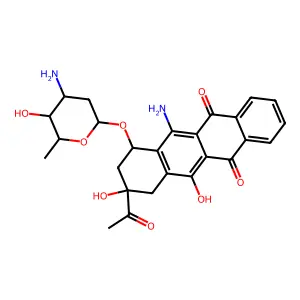4-Demethoxy-6-deoxy-6-aminodaunomycin structure