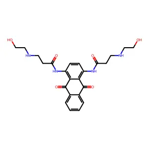 Propanamide, N,N'-(9,10-dihydro-9,10-dioxo-1,4-anthracenediyl)bis(3-((2-hydroxyethyl)amino)- structure