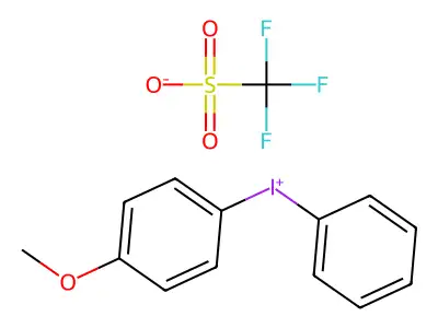 (4-Methoxyphenyl)(phenyl)iodonium trifluoromethanesulfonate structure