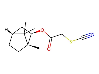[(1S,2S,4S)-1,7,7-trimethyl-2-bicyclo[2.2.1]heptanyl] 2-thiocyanatoacetate structure