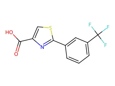 2-(3-(Trifluoromethyl)phenyl)-1,3-thiazole-4-carboxylic acid structure