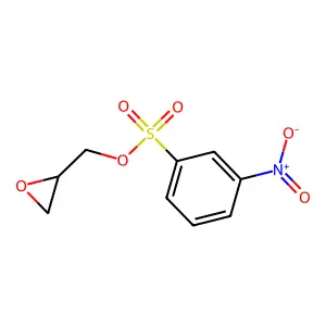 Benzenesulfonic acid, 3-nitro-, (2S)-2-oxiranylmethyl ester structure