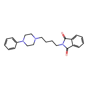 2-[4-(4-phenylpiperazin-1-yl)butyl]-2,3-dihydro-1H-isoindole-1,3-dione structure