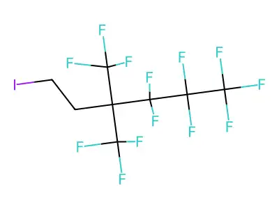 1,1,1,2,2,3,3-Heptafluoro-6-iodo-4,4-bis(trifluoromethyl)hexane structure