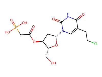 Uridine,5-(2-chloroethyl)-2'-deoxy-, 3'-(phosphonoacetate) (9CI) structure