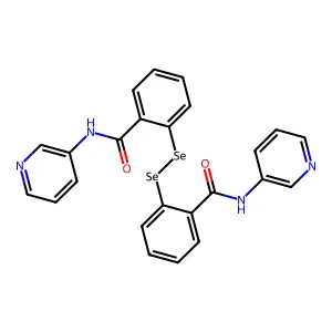 N-(3-pyridyl)-2-[[2-(3-pyridylcarbamoyl)phenyl]diselanyl]benzamide structure