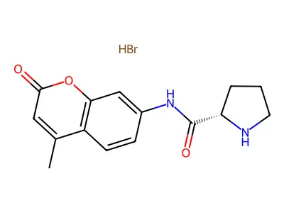 L-Proline 7-amido-4-methylcoumarin hydrobromide structure