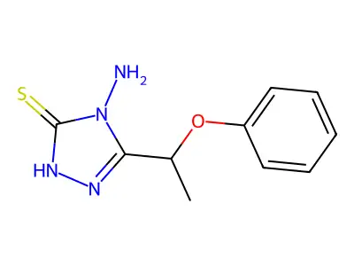 4-Amino-5-(1-phenoxyethyl)-4H-1,2,4-triazole-3-thiol structure