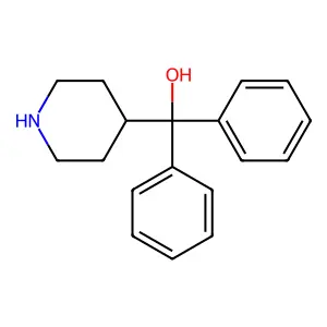 二苯基-4-哌啶甲醇 structure