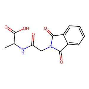 2-[[2-(1,3-Dioxoisoindol-2-yl)acetyl]amino]propanoic acid structure