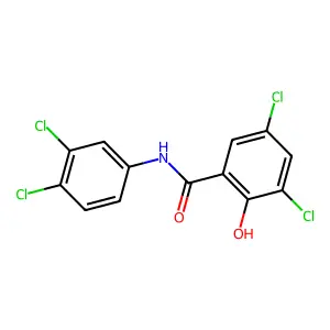 3,3',4',5-Tetrachlorosalicylanilide structure