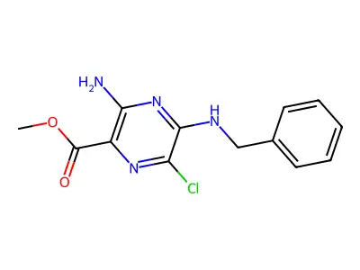 Methyl 3-amino-5-(benzylamino)-6-chloropyrazine-2-carboxylate structure
