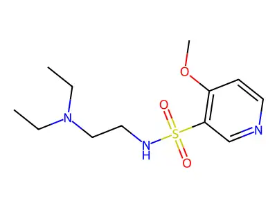 3-Pyridinesulfonamide, N-(2-(diethylamino)ethyl)-4-methoxy- structure