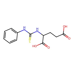 (2S)-2-(phenylcarbamothioylamino)pentanedioic acid structure