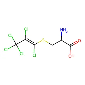 S-(1,2,3,3,3-Pentachloro-1-propenyl)-L-cysteine structure