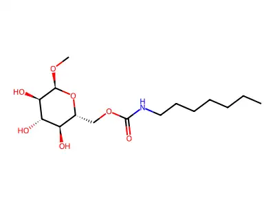 6-O-(N-Heptylcarbamoyl)-methyl-alpha-D-glucopyranoside structure