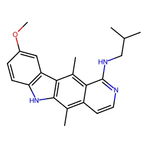 6H-Pyrido(4,3-b)carbazol-1-aminie, 9-methoxy-5,11-dimethyl-N-(2-methylpropyl)- structure