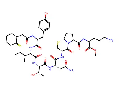 Vasotocin, desgly(NH2)(9)d(CH2)5-tyr(Me)(2)-thr(4)-orn(8)- structure