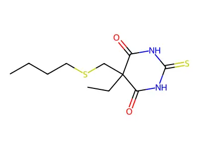 5-乙基-5-丁硫基甲基-2-硫代巴比妥酸 structure