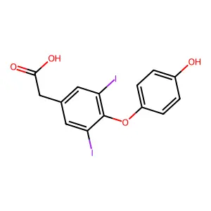4-(4-Hydroxyphenoxy)-3,5-diiodophenylacetic acid structure