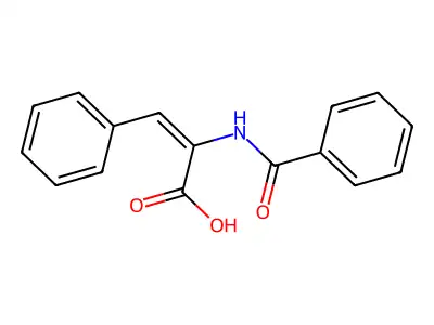 (Z)-2-Benzamido-3-phenylacrylic acid structure