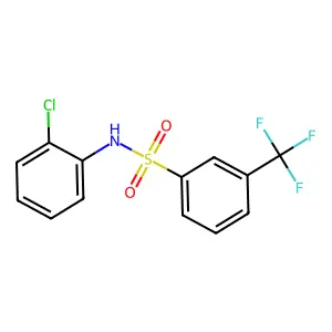 N-(2-chlorophenyl)-3-(trifluoromethyl)benzenesulfonamide structure