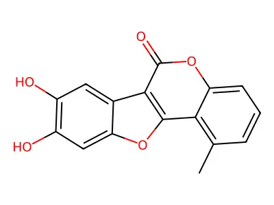 11,12-Dihydroxy-5-methylcoumestan structure