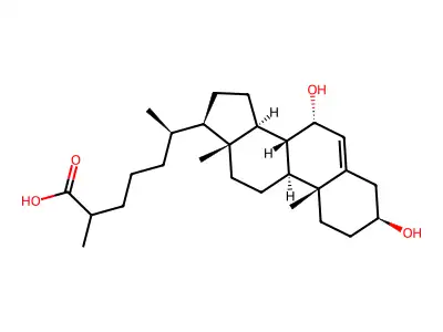 (3beta,7alpha)-3,7-Dihydroxycholest-5-en-26-oic acid structure