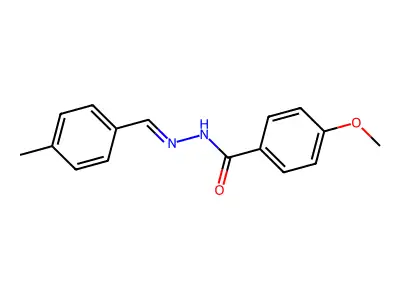 4-methoxy-N-[(4-methylphenyl)methylideneamino]benzamide structure