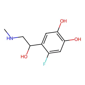 4-Fluoro-5-[1-hydroxy-2-(methylamino)ethyl]benzene-1,2-diol structure