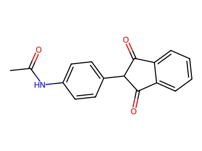 N-[4-(1,3-Dioxo-indan-2-yl)-phenyl]-acetamide structure