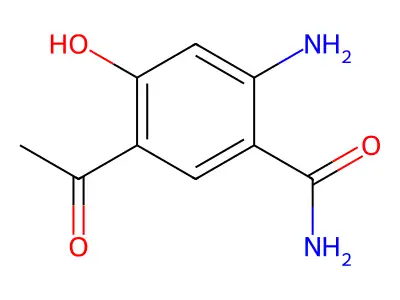 5-Acetyl-2-amino-4-hydroxybenzamide structure