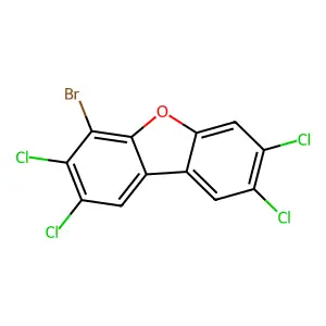 Dibenzofuran, 4-bromo-2,3,7,8-tetrachloro- structure