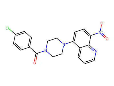 (4-Chlorophenyl)-[4-(8-nitroquinolin-5-yl)piperazin-1-yl]methanone structure