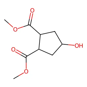 4-Hydroxy-cyclopentane-1,2-dicarboxylic acid, dimethyl ester structure