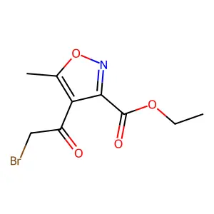 Ethyl 4-(2-bromoacetyl)-5-methylisoxazole-3-carboxylate structure